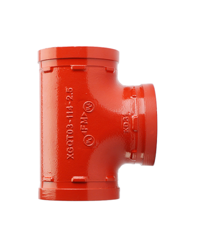 TE EGALE RAINURE PEINT ROUGE UL/FM DN 65 (2''1/2)