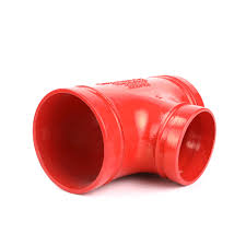 TE EGALE RAINURE PEINT ROUGE DN50 (2'')