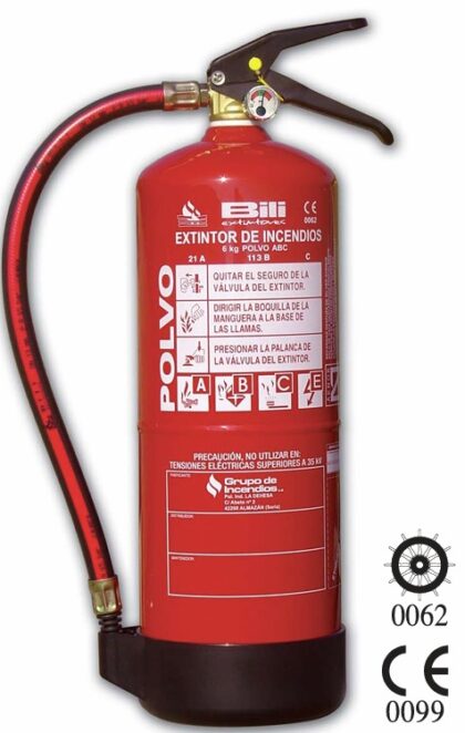 EXTINCTEUR 6 KG POUDRE ABC EN3-7 GRUPO